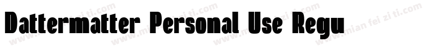 Dattermatter Personal Use Regular字体转换